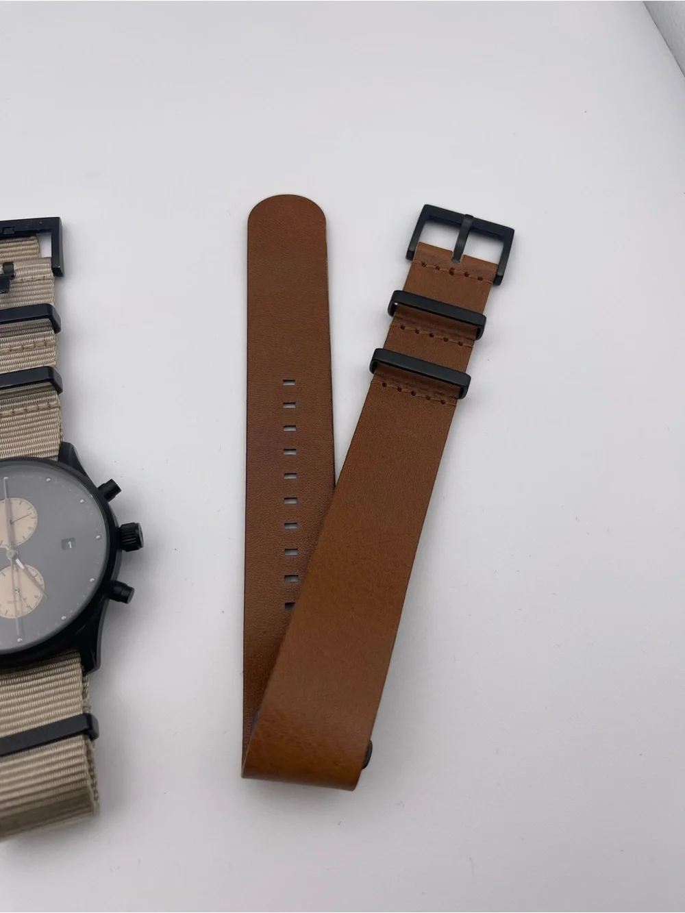 MVMT Men’s Watch Voyage Dessert Dual Time with extra replacement bands